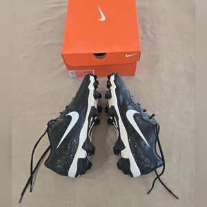 Nike Alpha Huarache 4 Kystn Black and White Cleats